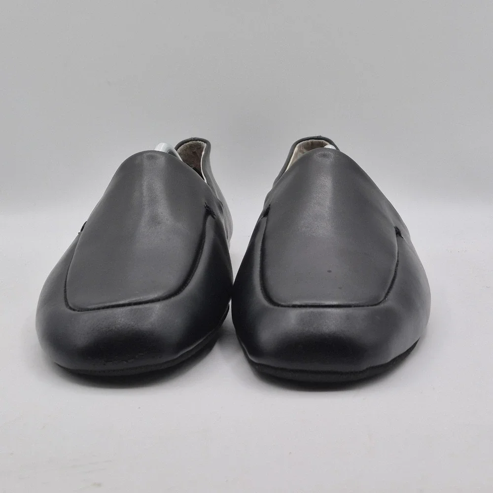 L.B. Evans 2751 Slippers Shoes Mens 14 Black Leather House Indoor Comfort‎ EUC